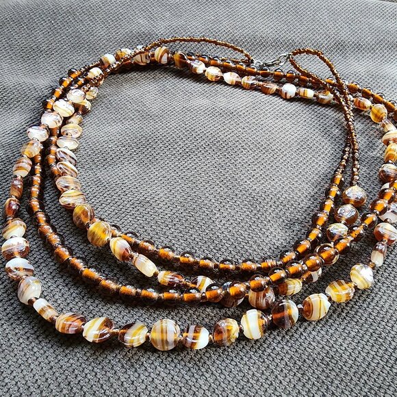 Etsy Colorful Artisan Multi-Strand Beaded Necklace - Picture 1 of 16